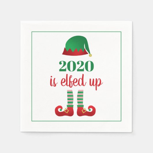 2020 is opgevoed met grappig kerstfeest Gezegde gr Servet (Voorkant)