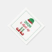 2020 is opgevoed met grappig kerstfeest Gezegde gr Servet (Hoek)