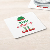 2020 is opgevoed met grappig kerstGezegde Kartonnen Onderzetters (Schuin)