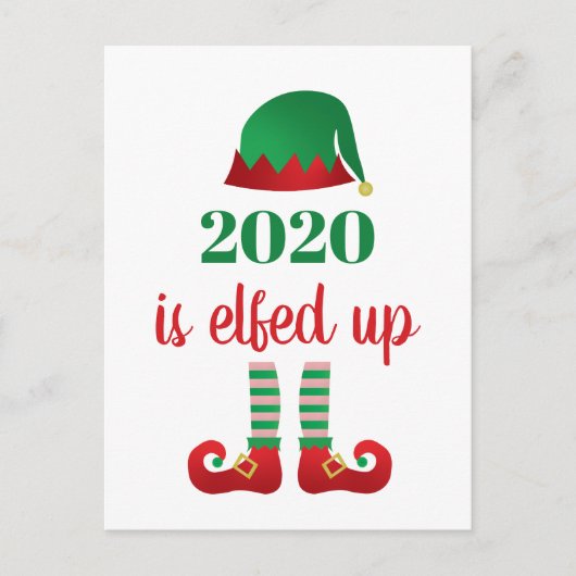 2020 is opgevoed met grappig kerstquarantaine-Geze Briefkaart (Voorkant)
