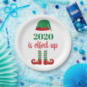 2020 is opgevoed met grappig kerstquarantaine-Geze Papieren Bordje (Feest)