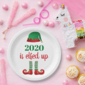 2020 is opgevoed met grappig kerstquarantaine-Geze Papieren Bordje (Feest)