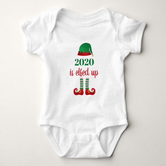 2020 is opgevoed met grappig kerstquarantaine-Geze Romper (Voorkant)