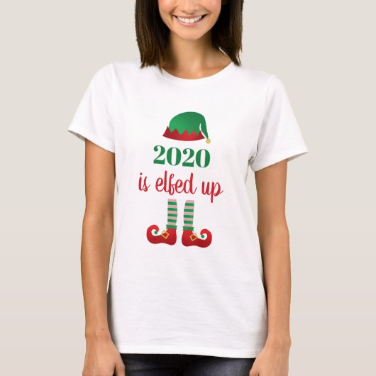 2020 is opgevoed met grappig kerstquarantaine-Geze T-shirt (Voorkant)
