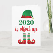 2020 is opgevoed met grappig kerstrood Gezegde Kaart (Voorkant)