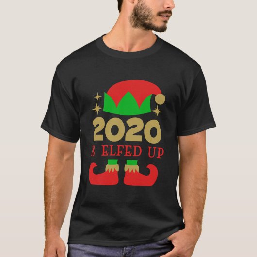 2020 is opgevoed met grappige kerstfamilie Pajama T-shirt (Voorkant)