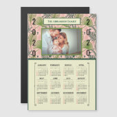 2020 jaar Botanische kalender Personalize Magnet (Voorkant / Achterkant)