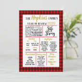 2020 jaar in de review, familie evenementen Kerst  Feestdagenkaart (Staand voorkant)