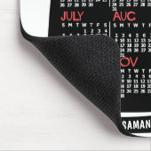 2020 jaar Maandelijkse kalender midden-eeuwse zwar Muismat (Hoek)