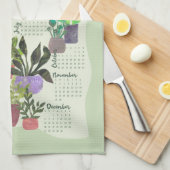 2020 Jaar Planten binnenshuis Planten Theedoek (Quarter Fold)