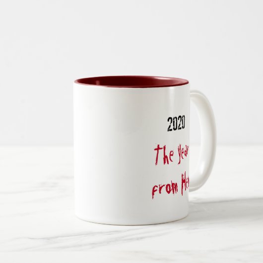 2020 jaar uit de hel Mok (Voorkant rechts)