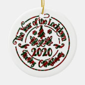 2020 Jaar van de afgrendeling | Kerstmis Keramisch Ornament (Voorkant)