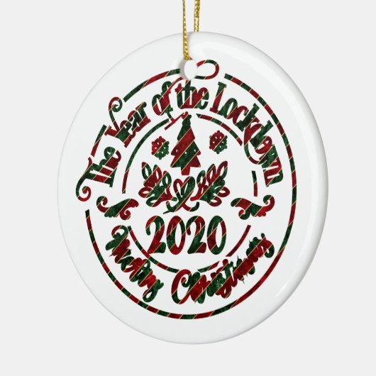 2020 Jaar van de afgrendeling | Kerstmis Keramisch Ornament (Links)