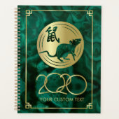 2020 Jaar van de Rat - Malachite en Gold Planner (Voorkant)