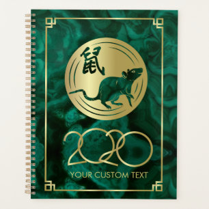 2020 Jaar van de Rat - Malachite en Gold Planner