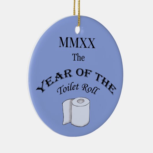 2020 Jaar van de toiletrol Keramisch Ornament (Rechts)