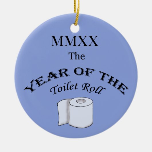 2020 Jaar van de toiletrol Keramisch Ornament (Voorkant)