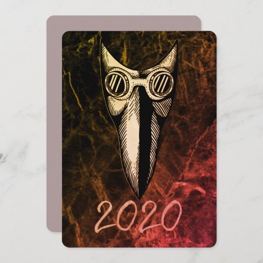 2020 - Jaar van het gezichtsmasker, Plague Doctor  (Voorkant / Achterkant)