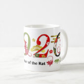 2020 Jaar van het Ratten Koffiemok (Voorkant rechts)