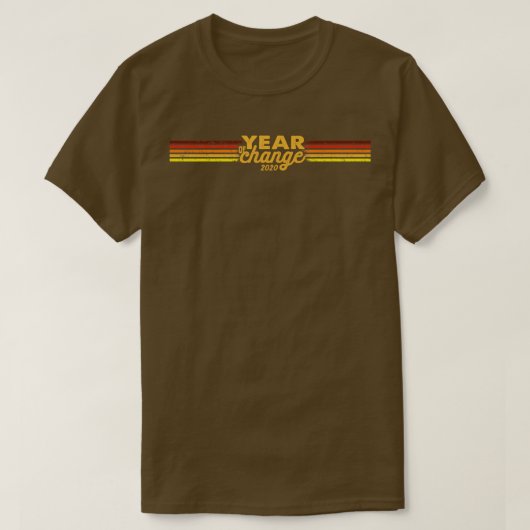 2020 Jaar van verandering Retro Stripes Sunset T-shirt (Design voorkant)