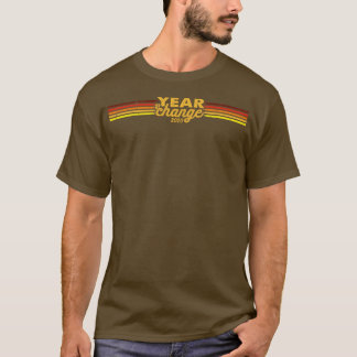 2020 Jaar van verandering Retro Stripes Sunset T-shirt
