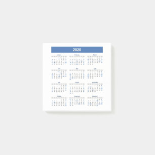 2020-jaarkalender post-it® notes