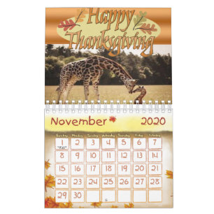 2020 Kalender Giraffe