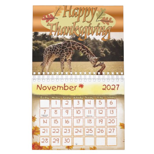 2020 Kalender Giraffe (Nov 2027)