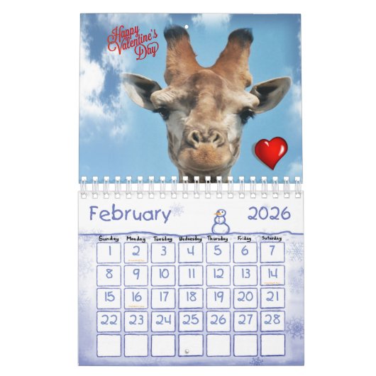 2020 Kalender Giraffe (Feb 2026)