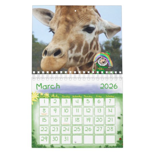 2020 Kalender Giraffe (Mar 2026)