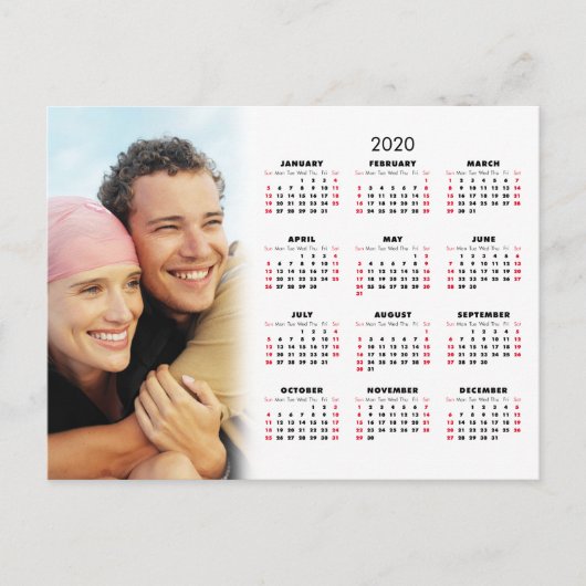 2020 Kalender Jouw Foto Feestdagenkaart (Voorkant)