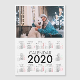 2020 Kalender met foto Basic Zwart Wit Minimaal