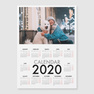 2020 Kalender met Foto Basic Zwart Wit Minimaal