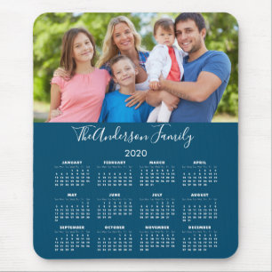 2020 Kalender Uw Foto Familienaam Muismat