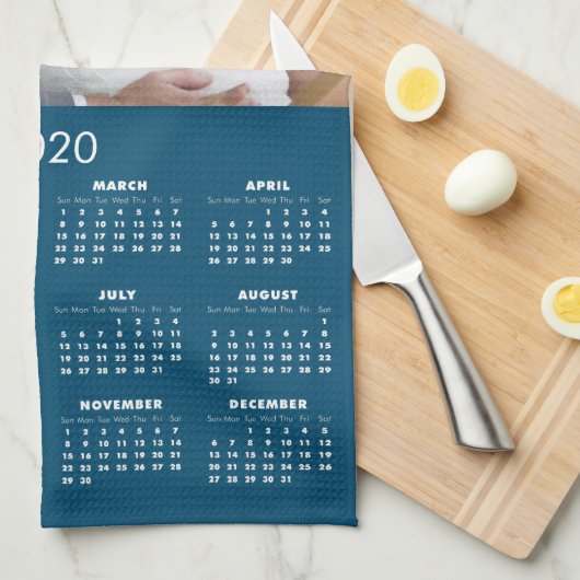 2020 Kalender Uw Foto Theedoek (Quarter Fold)