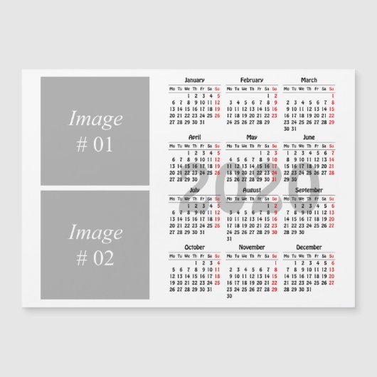 2020 kalenderkaart Magnetische kaart (Voorkant)