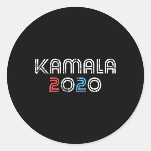 2020 Kamala Harris Ronde Sticker (Voorkant)