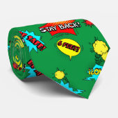 2020 Keepomwille Comic Super Hero Blijf terug Groe Stropdas (Opgerold)