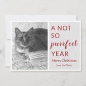 2020 Kerst niet zo perfect jaar grappige kat/huisd Feestdagenkaart (Voorkant)