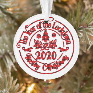 2020 kerstfoto met vergrendeling ornament