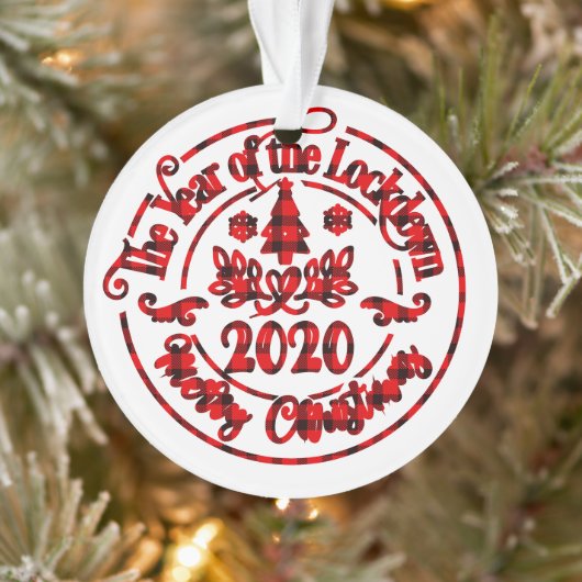 2020 kerstfoto met vergrendeling ornament (Boom)