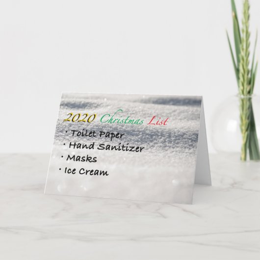 2020 Kerstlijst Kerst Kaart (Voorkant)