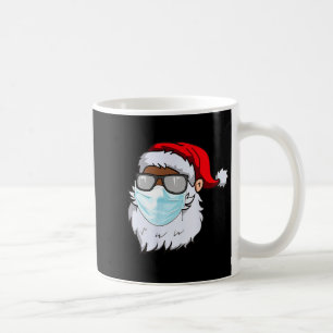 2020 Kerstman met gezichtsmasker zwarte Afrikaans- Koffiemok