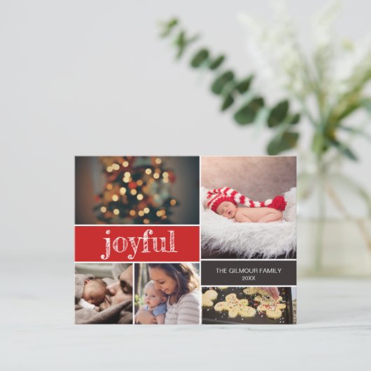 2020 Kerstmis geboorteaankondiging Dank u Feestdagenkaart (Staand voorkant)