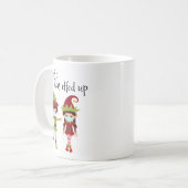 2020 Kerstmis was opgeklapt in Cute Elf Koffiemok (Voorkant links)
