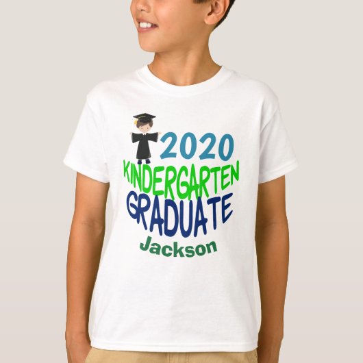 2020 Kindergarten Afstuderen aangepaste Kinderen T-shirt (Voorkant)