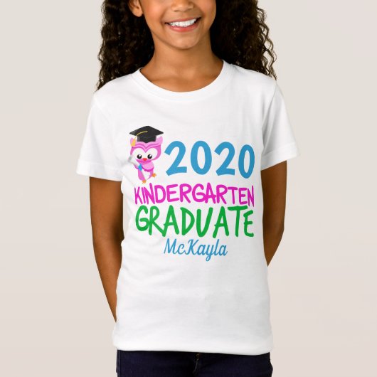 2020 Kindergarten Afstuderen roze boomkorren T-shirt (Voorkant)