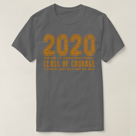 2020 Klasse van Moed Sinaasappel T-shirt (Design voorkant)