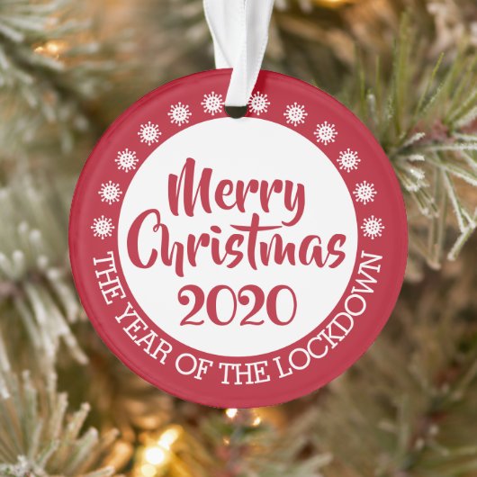 2020 klokkenluiderpandemie: rood met Kerstmis Ornament (Boom)