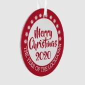 2020 klokkenluiderpandemie: rood met Kerstmis Ornament (voorkant)